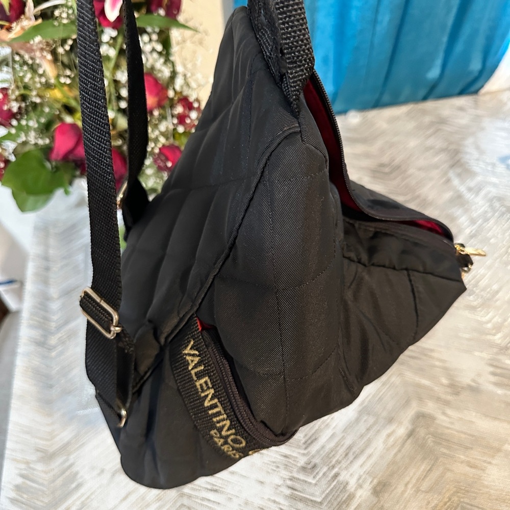 Valentino Quilted Black Backpack with Gold Details - Picture 5 of 15